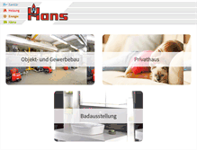 Tablet Screenshot of hans-gmbh.com